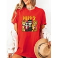 thumbnail image 4 of Funny HISS Cat Band Shirt Parody Rock Music Kitty Graphic Heavy Metal Cats in Costume Feline Rocker Concert Humor Tee for Fans, 4 of 5