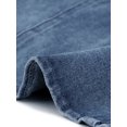 thumbnail image 5 of INSPIRE CHIC Women's Jacket Jean Flat Collar 2 Button Long Sleeve Cropped Denim Jackets XS Blue, 5 of 5