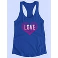 thumbnail image 3 of Love Text In Lineart Heart Racerback Tank Women -Image by Shutterstock, Female x-Large, 3 of 4