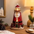 thumbnail image 6 of Velorith Christmas Lighthouse Craft Kit with LED Light and Vintage Quilted Design – Acrylic Tabletop Ornament for Mantel Shelf Coffee Table Holiday Display, 6 of 7