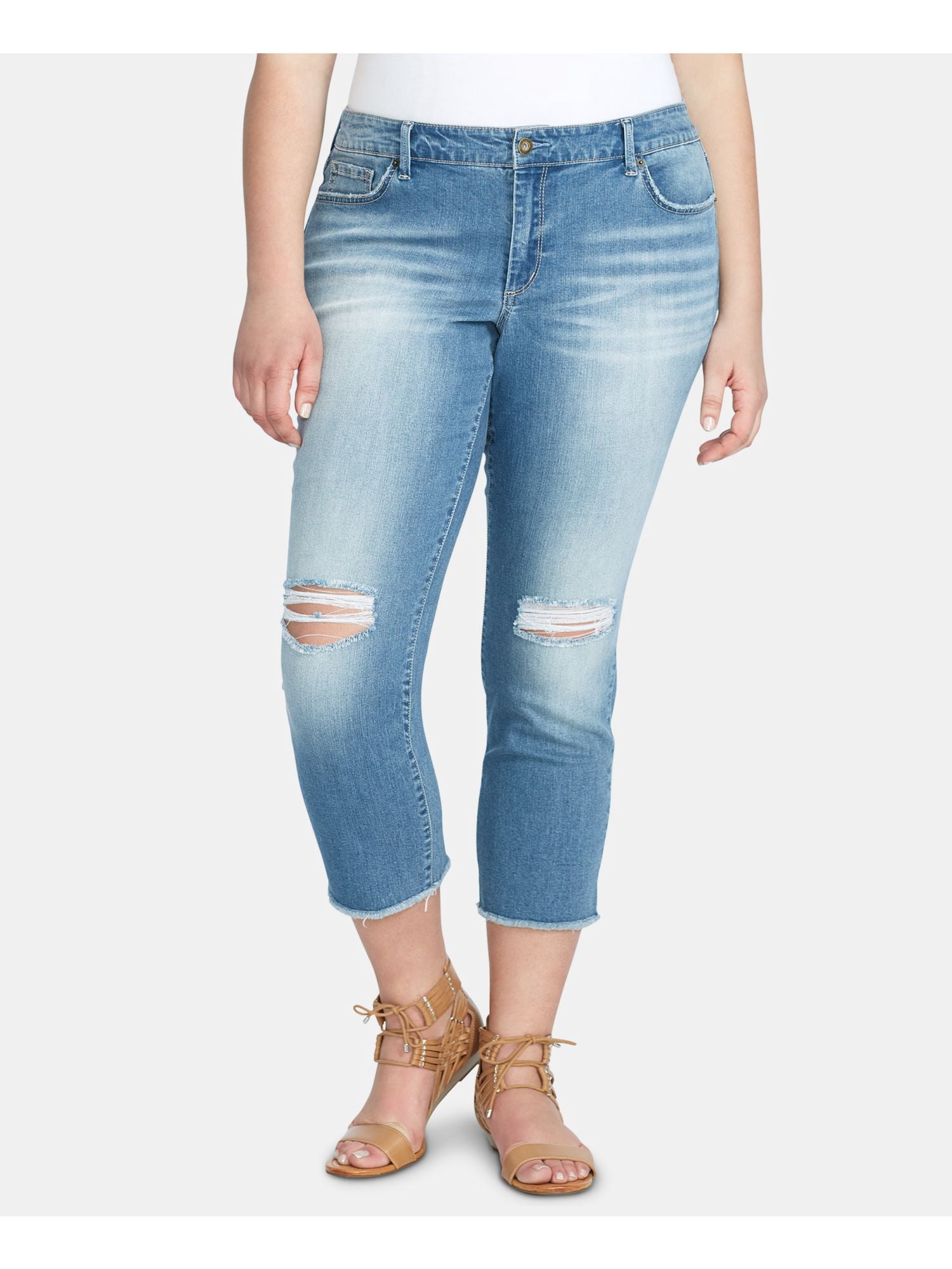 JESSICA SIMPSON Womens Blue Straight 