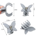 thumbnail image 2 of 4 Pcs Butterfly Hair Clips Claw Clips for Thick Hair for Hair Small Hair Clips for Women, Ideal Hair Accessory for Girls & Women (White Purple Blue Pink), 2 of 7