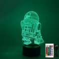 thumbnail image 1 of FYBTO Night Light, 3D Optical Illusion LED Lamp ,16 Colors Changing Touch Switch Xmas Decoration Night Light Remote Control Acrylic Flat & USB Cable,Birthday and Holiday Gift for, 1 of 5