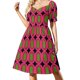 thumbnail image 1 of Vestido Mod de los años 60 - Vestido rosa de manga corta vestido de mujer elegante de lujo Vestidos de noche largos de lujo 2025 para mujer, 1 of 7