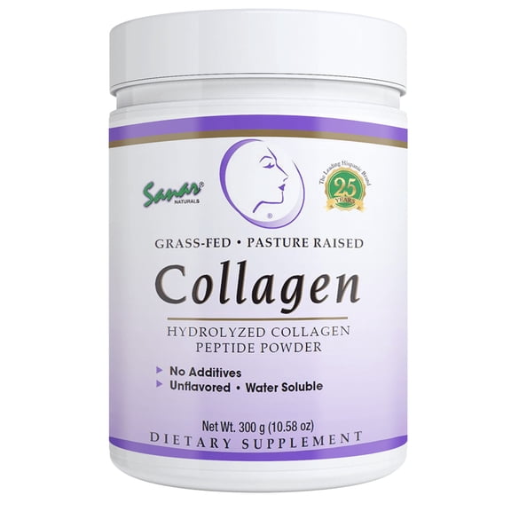 Sanar Naturals Collagen Peptides Powder, Unflavored, 9g Protein, 10.58 oz
