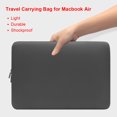 thumbnail image 5 of Bolsa Para Portátil Estuche para computadora portátil para Macbook Air Notebook Travel Carrying Bag (Gris 12.5 pulgadas), 5 of 5