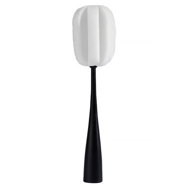 Wosthever Cepillo para biberón de mango largo, esponja extraíble, botella de agua, cepillos para vasos de vidrio, herramienta de limpieza Negro