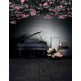 thumbnail image 1 of BSDHOME Polyester 5x7ft Stone Floor Flowers Piano Photography Backdrops Photo Props Studio Background, 1 of 2