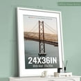 thumbnail image 2 of 24x36 Poster Frame White - with Mat 20x30, Textured Exclusive Solid Wood Picture Frame, Horizontal and Vertical Formats with Included Hanging Hardware - 2 Pack, 2 of 7