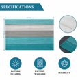 thumbnail image 6 of Turquoise Wood Grain Placemats Set of 6, Country Retro Wooden Plank Gray Placemats for Dining Table, Place Mats for Kitchen Tabletop, Waterproof Wipeable Dining Table Mats Set, 6 of 9