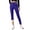 Blue, variant on Womens High Waist Plus Velvet Leggings - Leather-Look Elastic Slim Fit for Winter, Thermal Lined