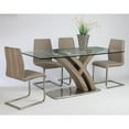 thumbnail image 2 of Impacterra 70 x 38 in. Quanto Basta Rectangular Table with Glass Top in Champagne Glass & Clear Glass, 2 of 2