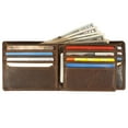 thumbnail image 6 of Hunter Leather RFID Blocking Mens Multi-Card ID Holder Bifold Wallet, Brown, 6 of 9