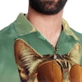 thumbnail image 5 of Retro Cat Men's Short Sleeve Beach Shirts, Casual Printed Poplin Button Down, Unisex Summer Hawaiian Shirt, 5 of 6