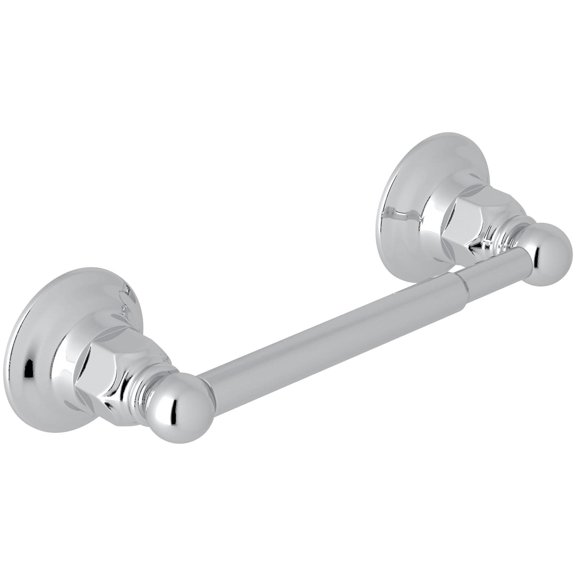 Rohl Italian Bath Single Spring Loaded Toilet Paper Holder In Polished Chrome