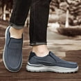 thumbnail image 6 of Men’s Canvas Loafers Lace Up Breathable Lightweight Casual Non Slip Comfortable Walking Boat Shoes Dress Oxfords Business Shoes, 6 of 11
