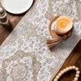 thumbnail image 4 of Table Runner - 60 Inch Long, Brown Boho Kitchen Dining Table Runner Dresser Scarves, Vintage Abstract Art Floral Ethnic Tribe Farmhouse Decor for Coffee Tables Wedding Party Banquet, 4 of 8