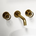 thumbnail image 2 of VIGO Cass Two Handle Wall Mount Bathroom Faucet in Matte Brushed Gold, 2 of 12