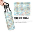 thumbnail image 4 of Yayeee 33oz Double Wall Stainless Steel Water Bottle with Flip Straw, Small Pastel Pattern, 4 of 7