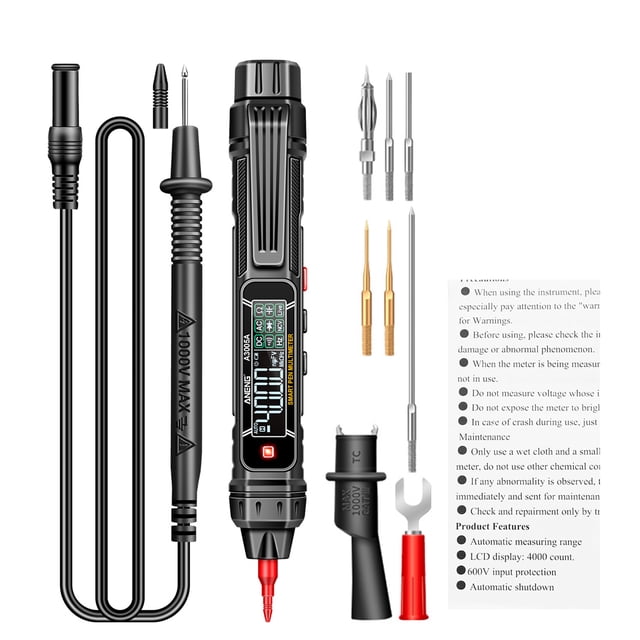 ANENG A3005A/B Digital Intelligent Professional Multimeter Sensor Pen Phase Sequence Tester AC Voltage Meter Non-Contact Voltmeter Electric Tool