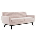 thumbnail image 2 of Modway Engage Channel Tufted Performance Velvet Loveseat in Pink, 2 of 7