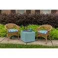 thumbnail image 6 of Casual Cushion Stripe Sunbrella® Fabric 1-Piece Indoor/Outdoor Wicker Seat Pad Cushion, 19.5"W x 19.5"L, Dolce Oasis, 6 of 6
