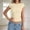 Beige, variant on Womens Cap Sleeve Tops Ribbed Knit T Shirts Crewneck Short Sleeve Slim Fit Basic Tee Casual Summer Tops for Women(Navy,L)