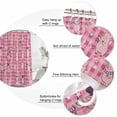 thumbnail image 6 of Shower Curtain Bathroom Set Cute Cartoon Pig Pink Buffalo Plaid Waterproof Fabric Shower Curtains with Grommets&Hooks, Happy Children's Day Privacy Bath Curtain for Bathtub 48x72in, 6 of 9