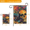 thumbnail image 3 of Halloween Skull Mushroom Spider Web Decorative Garden Flag for All Seasons, 12 x 18 Inch Small Vertical Double Sided Outside Decoration for Yard Farmhouse, 3 of 6