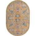 thumbnail image 2 of Rugs.com Lola Collection Rug – 5' x 8' Oval Oval Yellow Medium Rug Perfect For Living Rooms, Large Dining Rooms, Open Floorplans, 2 of 9