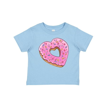

Inktastic Heart Shaped Donut with Pink Icing and Sprinkles Gift Baby Boy or Baby Girl T-Shirt