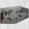 thumbnail image 6 of Orient Soft Flannel Fleece Throw Blanket, Ornamental Floral Pattern and Border Traditional Middle Eastern Artwork, Cozy Plush for Indoor and Outdoor Use, 50" x 60", Petrol Blue Burgundy, by Ambesonne, 6 of 6