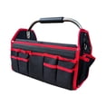 thumbnail image 2 of DOLITY 40cm Portable Foldable Tool Bag Organizer Metal Carry Handle Adjustable Shoulder Red, 2 of 9