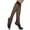 Black, variant on 20-30 mmHg Compression Knee High Stockings, Graduated Compression & Support Hosiery Fine Italian Made Fashionable Knee High Stockings (Size 5 Nude)