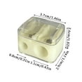thumbnail image 2 of Makeup Pencil Sharpener, Dual Hole Cosmetic Pencil Sharpener for Lip Liner Eyeliner and Brow Pencils, Cosmetic Manual Tools for Women and Makeup Artists,Stainless Steel Blades and Plastic Cover, 2 of 5