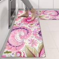 thumbnail image 2 of Kitchen Rugs Sets Of 2,Pioneer Flower Floral Print Pattern Anti Fatigue Kitchen Mat Rugs Non Slip Washable,Decorative Kitchen Floor Mats for Kitchen,Sink,Laundry,17"X47", 2 of 5