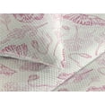 thumbnail image 3 of Ambesonne Garden Scene Quilted Bedspread Set 3 Pcs, Neutral Boho Poppy Art, Queen, Off White Pale Fuchsia, 3 of 4