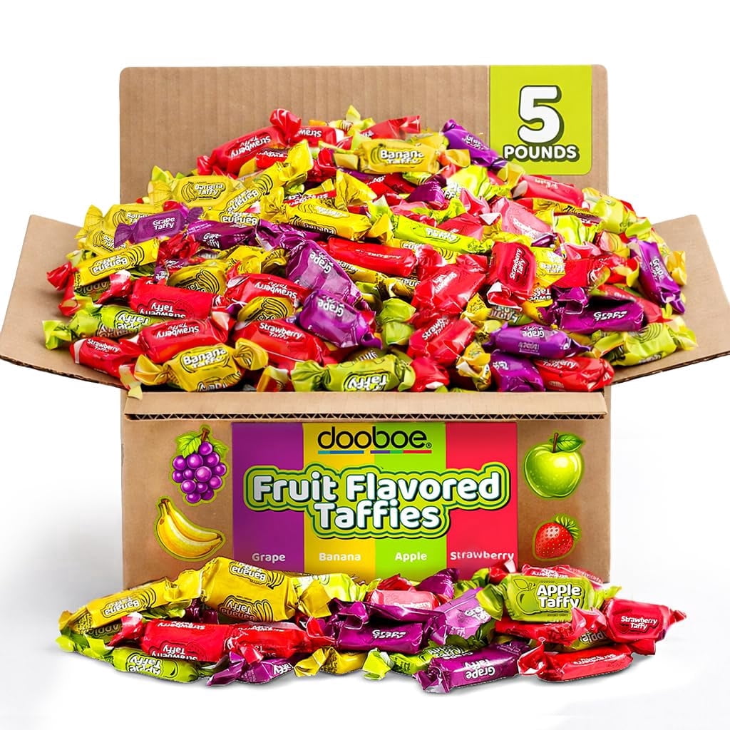 Dippin' Dots Rainbow Ice Taffy Bites, Chewy Fruity Flavors, 2.1