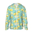 thumbnail image 2 of Uemuo Yellow Lemon Pattern Women's Full Zip UPF 50+ Sun Protection Hoodie Jacket Long Sleeve Sun Shirt Hiking Outdoor Performance with Pockets-X-Large, 2 of 9
