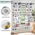 thumbnail image 3 of Yayeee Window Curtains Set of 2 for Living Room Light Filtering 63"x52", Cars Pattern, 3 of 7