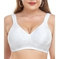 thumbnail image 1 of TRAHOO-Women's Wirefree Bra Non Padded Full Coverage Support Minimizer Plus Size Bralette, 1 of 4
