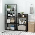 thumbnail image 3 of Furinno Multipurpose 23.6 W x 11.4 D x 43.25 H 4-Shelf Freestanding Shelves, Americano and Black, 3 of 11
