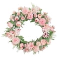 thumbnail image 3 of 16'' 16'' Wreaths for Front Door, Artificial Peony Wreath for Door, Wall, Window, , Light Pink, 3 of 7