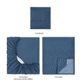 thumbnail image 6 of Mainstays Super Soft Brushed Microfiber Bed Sheet Set, Navy Geo, Twin-XL, 3 Piece, 6 of 13