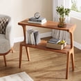 thumbnail image 2 of Finmind Narrow End Table for Living Room, 2-Tier Slim Sofa Side Table with Solid Wood Legs, 2 of 6