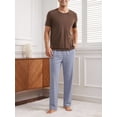 thumbnail image 4 of CHAOJISHE Mens Pajama Pants 100% Cotton Pajama Pants Lightweight Pjs Bottoms Sleepwear Soft Lounge Pajama Bottoms for Men BLUE SIZE:L, 4 of 8