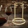 thumbnail image 2 of Soporte para copas de vino/Organizador para colgar en la encimera con 6 ganchos/Creativo/Soporte de secado al aire/Estante de vino Estante de Dorado, 2 of 8