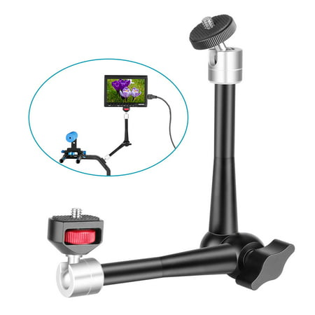 Neewer 11 inches Adjustable Friction Articulating Magic Arm with Both 1/4-inch Thread Screw Compatible with DSLR Camera Rig, LED Light, Field Monitor and Flash, etc Load up to 3 Kilograms/6.6 (Best Dslr For 1000 Pounds)