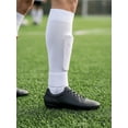 thumbnail image 6 of J4K Inc Adult Soccer Shin Guards with Sleeve, Dual Strap Closure, Large, Blue, 6 of 7