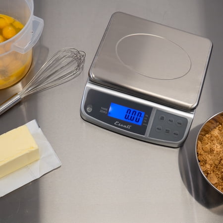 Escali M-Series NSF Certified Digital Kitchen & Industrial Scale, 66 lb Capacity, Dual Display, Spill-Proof, Stainless Steel